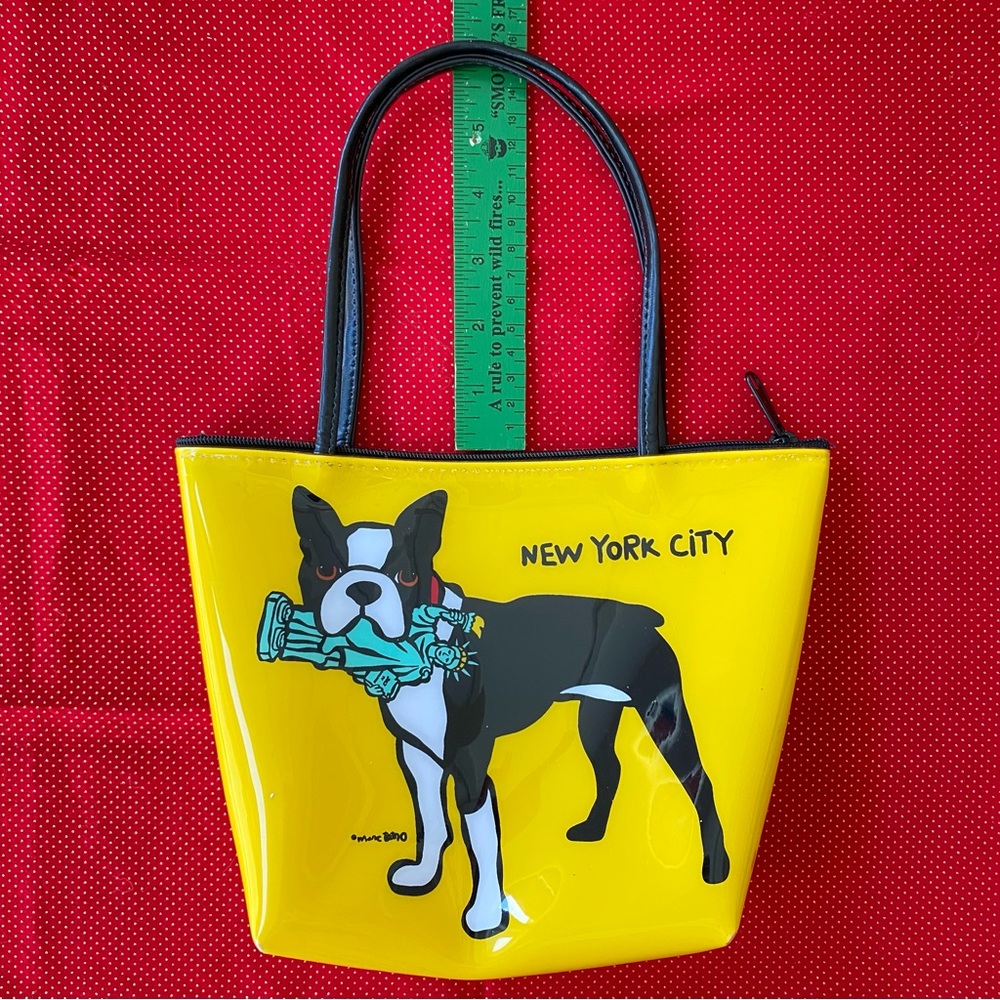 RARE Marc Tetro Boston
Terrier New York City. Small Handbag / Vinyl Purse - Picture 5 of 10